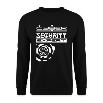 Cybersecurity Experte Hacker Hack IT Sicherheit - Unisex Pullover - Schwarz - Vorne - Alina (178cm) & Michal (187cm)