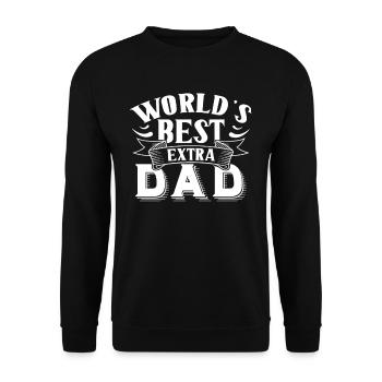 Weltbester Ersatzvater Stiefpapa Stiefvater - Unisex Pullover - Schwarz - Vorne - Alina (178cm) & Michal (187cm)