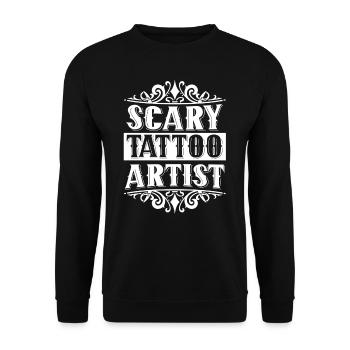 Creepy Tattoo Artist Tattoo Artist Tattoo - Unisex Sweatshirt - black - Front - Alina (178cm) & Michal (187cm)