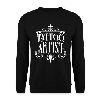 Tattoo Artist Tattoo Artist Tattoo - Unisex Sweatshirt - black - Front - Alina (178cm) & Michal (187cm)