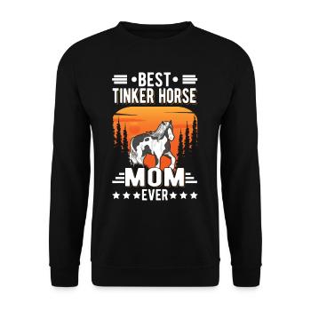 Best Tinker Horse Mom Ever Irish Tinker - Unisex Sweatshirt - black - Front - Alina (178cm) & Michal (187cm)