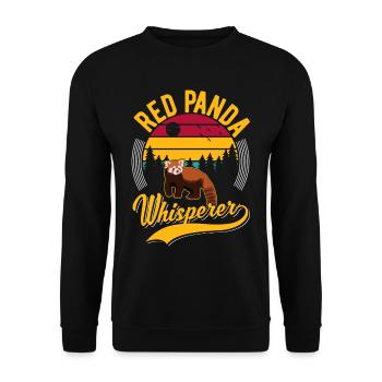 Red Panda Whisperer Roter Panda - Unisex Pullover - Schwarz - Vorne - Alina (178cm) & Michal (187cm)