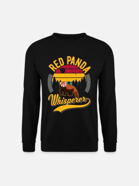 Red Panda Whisperer Roter Panda - Unisex Pullover - Schwarz