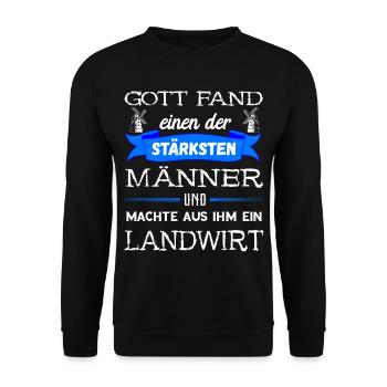 Landwirt Windmühle Bauernhof Agrar Acker Bauer Spr - Unisex Pullover - Schwarz - Vorne - Alina (178cm) & Michal (187cm)