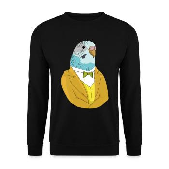 Costume De Perruche Gentleman Canary Design - Sweat-shirt Unisexe - noir - Devant - Alina (178cm) & Michal (187cm)