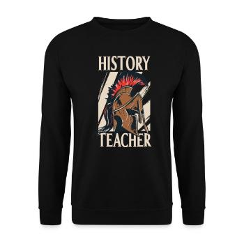 History Teacher Teacher History Historian - Unisex Sweatshirt - black - Front - Alina (178cm) & Michal (187cm)