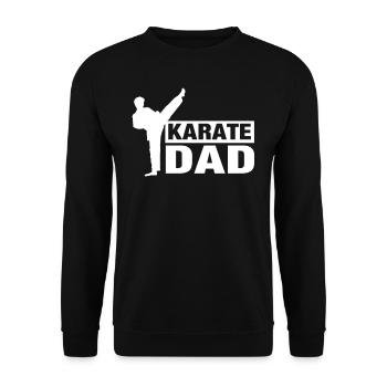 Karate Papa Kampfkunst Sprüche Kämpfer Kampfsport - Unisex Pullover - Schwarz - Vorne - Alina (178cm) & Michal (187cm)