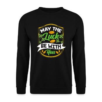 Que le bonheur soit avec vous Irlandais irlandais - Sweat-shirt Unisexe - noir - Devant - Alina (178cm) & Michal (187cm)