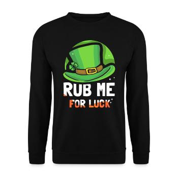 Frottez-moi pour le bonheur Gaélique irlandais Irlande - Sweat-shirt Unisexe - noir - Devant - Alina (178cm) & Michal (187cm)