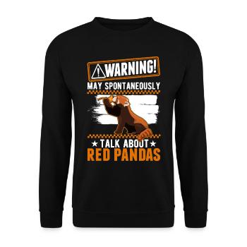 Peut parler spontanément des pandas roux - Sweat-shirt Unisexe - noir - Devant - Alina (178cm) & Michal (187cm)