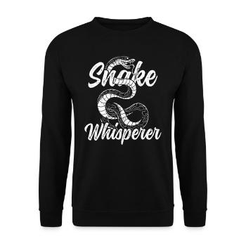 Snakes Whisperer Pet Snake Animal - Unisex Sweatshirt - black - Front - Alina (178cm) & Michal (187cm)