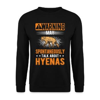 Peut parler spontanément de Hyènes Hyène - Sweat-shirt Unisexe - noir - Devant - Alina (178cm) & Michal (187cm)