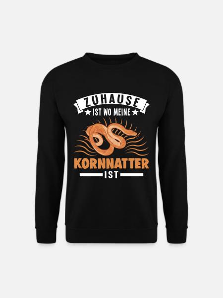 Zuhause ist wo meine Kornnatter ist - Unisex Pullover - Schwarz