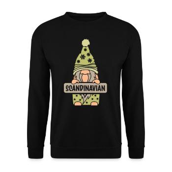 Skandinavier Skandinavien Skandinavisch Nordisch - Unisex Pullover - Schwarz - Vorne - Alina (178cm) & Michal (187cm)