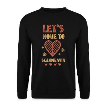 Wir Ziehen Nach Skandinavien Nordisch Skandinavier - Unisex Pullover - Schwarz - Vorne - Alina (178cm) & Michal (187cm)