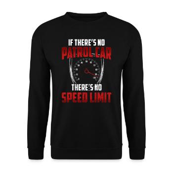 Without patrol cars No speed limit speeding lawn - Unisex Sweatshirt - black - Front - Alina (178cm) & Michal (187cm)