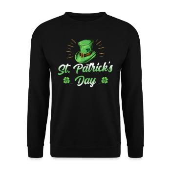 Saint-Patrick irlandais Fête de la Saint-Patrick Irlande - Sweat-shirt Unisexe - noir - Devant - Alina (178cm) & Michal (187cm)