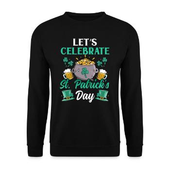Feiern Wir Den St Patrick's Day St. Patricks Day - Unisex Pullover - Schwarz - Vorne - Alina (178cm) & Michal (187cm)