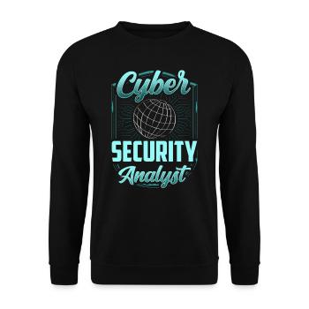 Analyste en cybersécurité Hack Hacker Sécurité informatique - Sweat-shirt Unisexe - noir - Devant - Alina (178cm) & Michal (187cm)