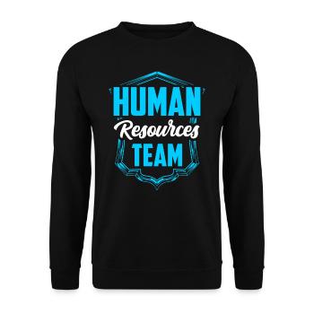 Team Human Resources HR Hr Personnel - Unisex Sweatshirt - black - Front - Alina (178cm) & Michal (187cm)