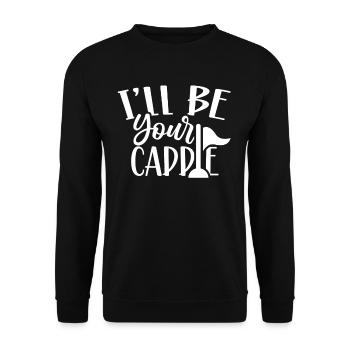I will be your caddie Golfer Golfer Golf - Unisex Sweatshirt - black - Front - Alina (178cm) & Michal (187cm)