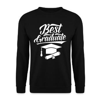 Best Graduate Graduation Party Graduate - Unisex Sweatshirt - black - Front - Alina (178cm) & Michal (187cm)
