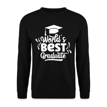World's Best Graduate Graduation Party Graduates - Unisex Sweatshirt - black - Front - Alina (178cm) & Michal (187cm)