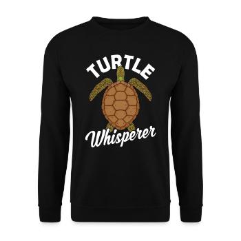 Tortue Chuchoteur Chuchoteur Animal Tortue - Sweat-shirt Unisexe - noir - Devant - Alina (178cm) & Michal (187cm)