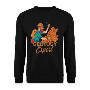 Geology Expert Geologist Profession Geology Student - Unisex Sweatshirt - black - Front - Alina (178cm) & Michal (187cm)