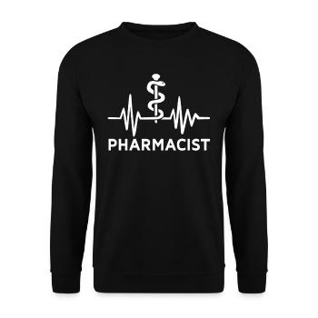 Apotheker Beruf Pharmazie Apotheke Pharmazeut - Unisex Pullover - Schwarz - Vorne - Alina (178cm) & Michal (187cm)
