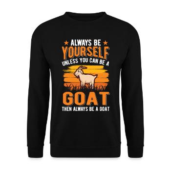Goat Goat Goat Host Goat - Unisex Sweatshirt - black - Front - Alina (178cm) & Michal (187cm)