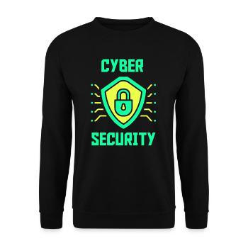 Cybersecurity IT Security Hacker Hack Hacking - Unisex Sweatshirt - black - Front - Alina (178cm) & Michal (187cm)