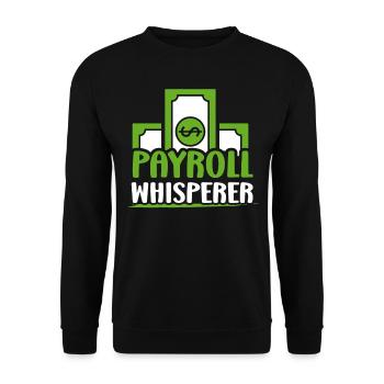 Lohnbuchhaltung Flüsterer HR Human Resources - Unisex Pullover - Schwarz - Vorne - Alina (178cm) & Michal (187cm)