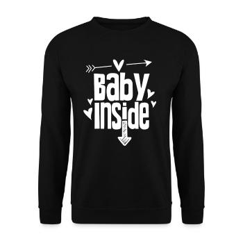 Baby Inside Baby Inside Announcement Pregnant - Unisex Sweatshirt - black - Front - Alina (178cm) & Michal (187cm)