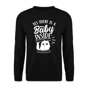 Baby Inside Baby Inside Announcement Pregnant - Unisex Sweatshirt - black - Front - Alina (178cm) & Michal (187cm)