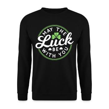 Que le bonheur soit avec vous Irlande irlandaise - Sweat-shirt Unisexe - noir - Devant - Alina (178cm) & Michal (187cm)