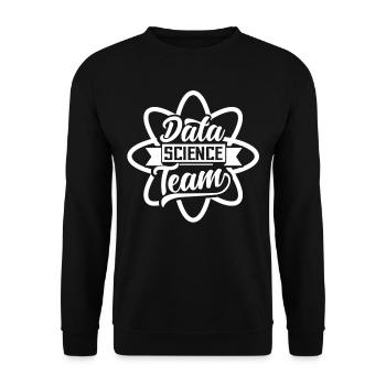 Team Data Science Data Scientist Data - Unisex Sweatshirt - black - Front - Alina (178cm) & Michal (187cm)