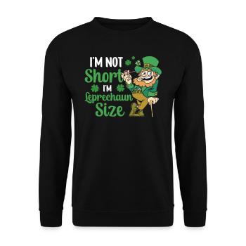 Je ne suis pas petit j’ai la taille de lutin irlandais - Sweat-shirt Unisexe - noir - Devant - Alina (178cm) & Michal (187cm)