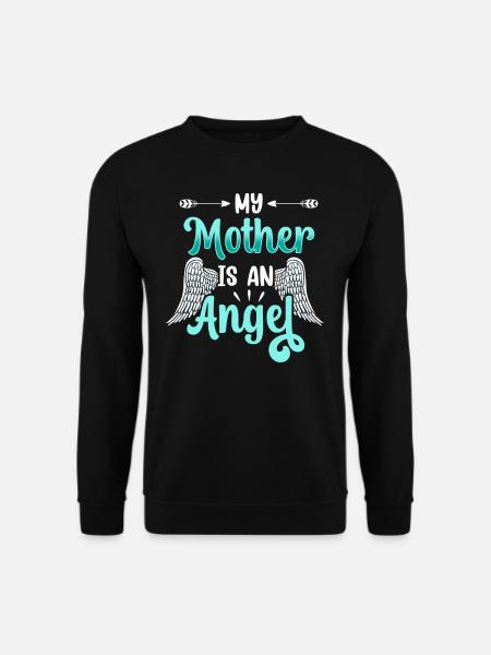Meine Mutter Ist Ein Engel Mami Muttertag Mama - Unisex Pullover - Schwarz