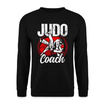 Judo Trainer Hobby Judoka Kampfsport Kampfkunst - Unisex Pullover - Schwarz - Vorne - Alina (178cm) & Michal (187cm)