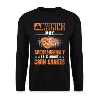 Peut parler spontanément des serpents de maïs - Sweat-shirt Unisexe - noir - Devant - Alina (178cm) & Michal (187cm)