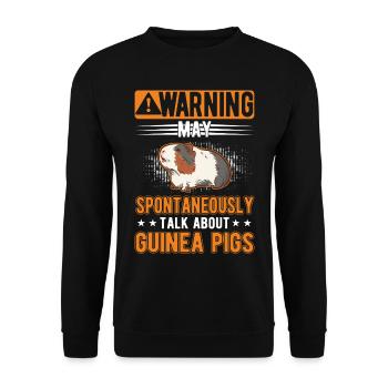Cochon d’Inde Cadeau Cochon d’Inde - Sweat-shirt Unisexe - noir - Devant - Alina (178cm) & Michal (187cm)
