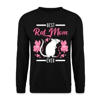 Rats Mama Rat Owner Rats Girl - Unisex Sweatshirt - black - Front - Alina (178cm) & Michal (187cm)