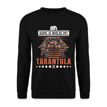 Tarantula Home Spider Tarantula - Unisex Sweatshirt - black - Front - Alina (178cm) & Michal (187cm)