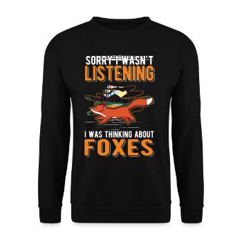 Fuchs Gift - Unisex Sweatshirt - black - Front - Alina (178cm) & Michal (187cm)