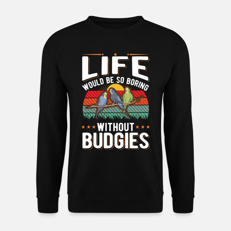 Budgerigar Cadeau Welli Perruche - Sweat-shirt Unisexe - noir