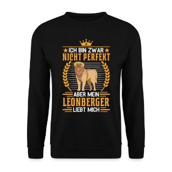 Leonberger - Unisex Pullover - Schwarz - Vorne - Alina (178cm) & Michal (187cm)