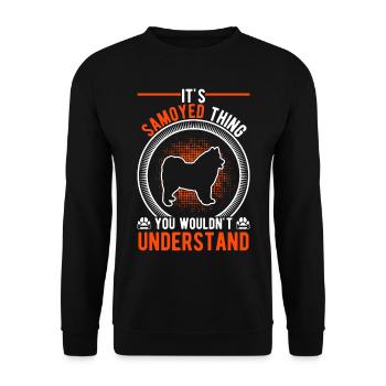 C’est un truc Samoyède Samojede - Sweat-shirt Unisexe - noir - Devant - Alina (178cm) & Michal (187cm)