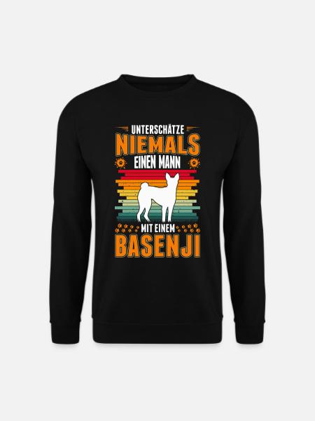 Basenji Mann Kongoterrier - Unisex Pullover - Schwarz