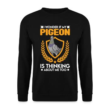 Pigeon Pigeon Fancier City Pigeon - Unisex Sweatshirt - black - Front - Alina (178cm) & Michal (187cm)